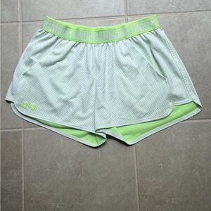 Under Armour Green Athletic Shorts Lightweight Elastic Waist